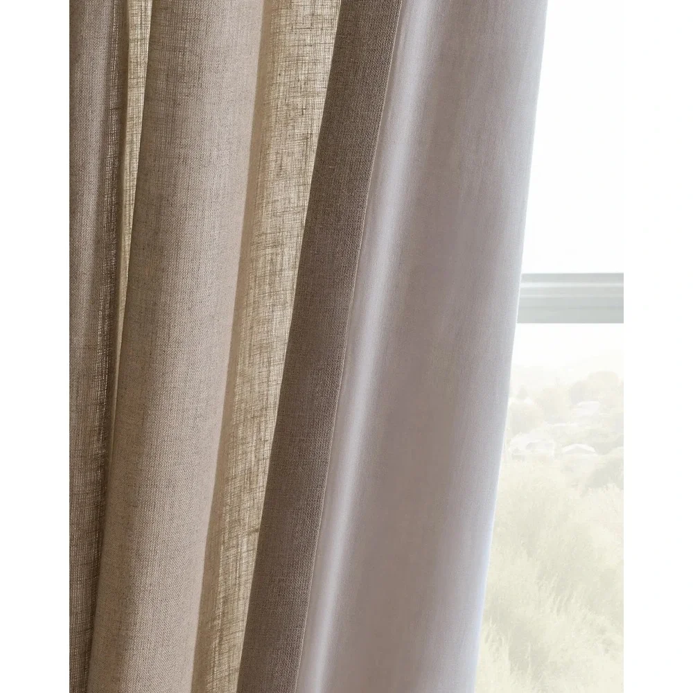 Quince European Linen Curtain Panel Size 48x96 Flax Light Filtering Quiet Luxury